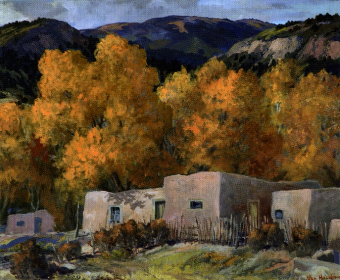 Carl Von Hassler Large Autumn Scene
