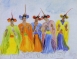Dorothy Brett Five Female Indian Dancers