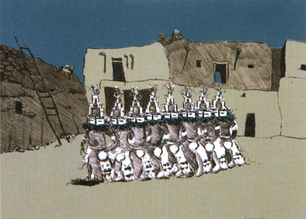 Fritz Scholder Indian Dance At The Pueblo